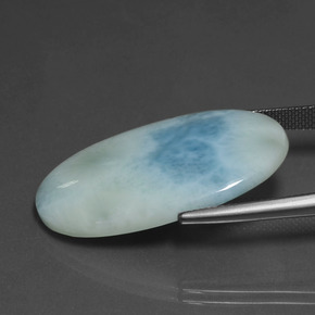Larimar Gemstone in 32.7 x 18.5 mm Size for Sale, Larimar Stone in Blue Color