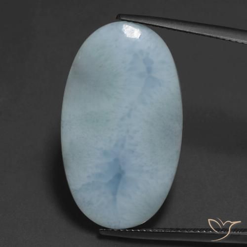 15.06 ct Oval Larimar, 28.5 x 16.6 mm From the Dominican Republic, Photo A