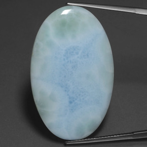 Light Blue Larimar Gem - 25.5ct Oval Cabochon (ID: 433878)