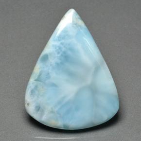 Azul verdoso claro Larimar Gema - 47ct Cabujón Pera (ID: 434007)