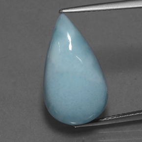 10.31 ct Blue Larimar Gemstone, Larimar Gem in Pear Cabochon Shape for Sale.