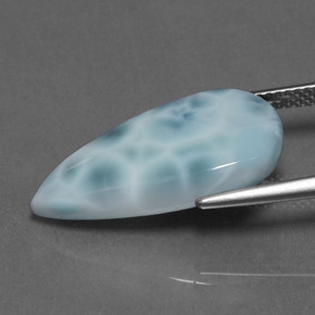 Larimar Gemstone in 22.7 x 11.6 mm Size for Sale, Larimar Stone in Blue Color