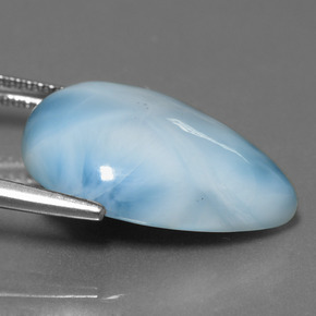 Larimar Gemstone in 20 x 15 mm (calibrated) Size for Sale, Larimar Stone in Baby Blue Color
