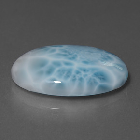 22.03 ct Blue Larimar Stone, Natural Larimar in Oval Cabochon Shape for Sale