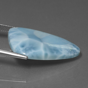 Larimar Gemstone in 27.4 x 19.5 mm Size for Sale, Larimar Stone in Blue Color