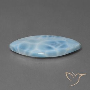 14.85 ct Blue Larimar Stone, Natural Larimar in Marquise Cabochon Shape for Sale