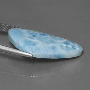 Larimar Gemstone in 34.8 x 18 mm Size for Sale, Larimar Stone in Baby Blue Color