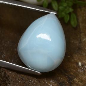12.95 ct Blue Larimar Gemstone, Larimar Gem in Pear Cabochon Shape for Sale.