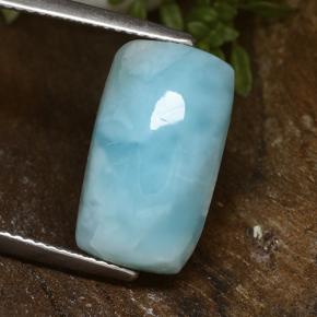 8.00 ct Blue Larimar Gemstone, Larimar Gem in Cushion Cabochon Shape for Sale.