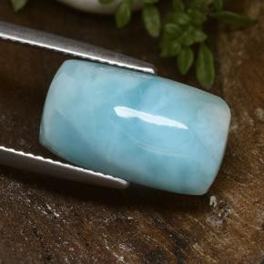 8.00 ct Blue Larimar Stone, Natural Larimar in Cushion Cabochon Shape for Sale
