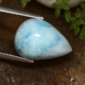 6.89 ct Blue Larimar Stone, Natural Larimar in Pear Cabochon Shape for Sale