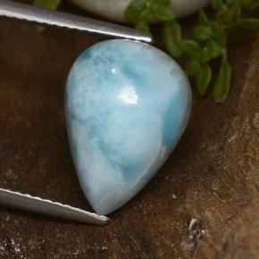 Larimar Gemstone in 14.5 x 10.4 mm Size for Sale, Larimar Stone in Green Blue Color