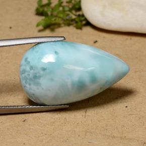 22.75 ct Blue Larimar Stone, Natural Larimar in Pear Cabochon Shape for Sale