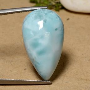 Larimar Gemstone in 26.4 x 15.5 mm Size for Sale, Larimar Stone in Light Greenish Blue Color