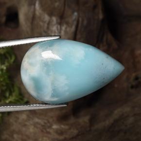 27.48 ct Blue Larimar Stone, Natural Larimar in Pear Cabochon Shape for Sale
