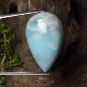 Larimar Gemstone in 28.5 x 17.9 mm Size for Sale, Larimar Stone in Blue Color
