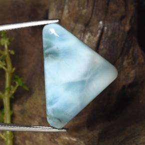 24.61 ct Blue Larimar Gemstone, Larimar Gem in Trillion Cabochon Shape for Sale.