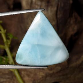 25.27 ct Blue Larimar Gemstone, Larimar Gem in Trillion Cabochon Shape for Sale.