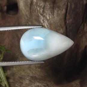 13.07 ct Blue Larimar Stone, Natural Larimar in Pear Cabochon Shape for Sale