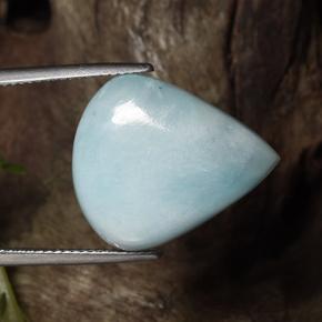 19.34 ct Blue Larimar Stone, Natural Larimar in Pear Cabochon Shape for Sale