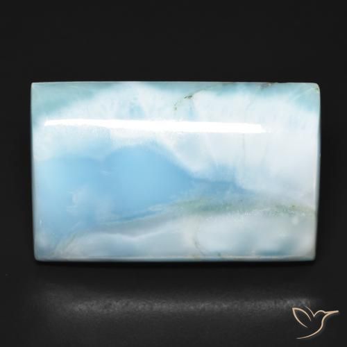 56.47ct Natural Light Blue Larimar, Baguette, Opaque