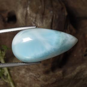 31.43 ct Blue Larimar Stone, Natural Larimar in Pear Cabochon Shape for Sale