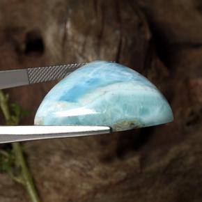 Larimar Gemstone in 28.7 x 29 mm Size for Sale, Larimar Stone in Aqua Blue Color