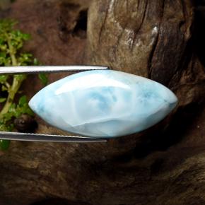 29.71 ct Blue Larimar Stone, Natural Larimar in Marquise Cabochon Shape for Sale