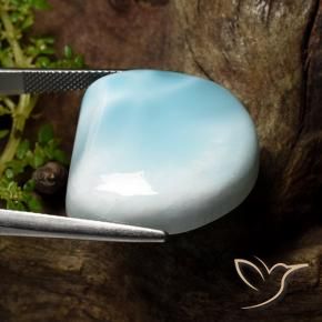 Larimar Gemstone in 26.4 x 22.9 mm Size for Sale, Larimar Stone in Light Greenish Blue Color