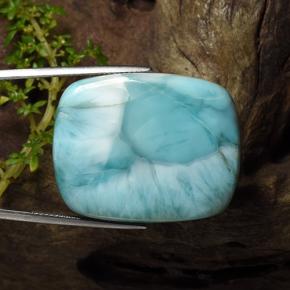 60.78 ct Blue Larimar Stone, Natural Larimar in Cushion Cabochon Shape for Sale