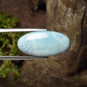 15.43 ct Blue Larimar Stone, Natural Larimar in Oval Cabochon Shape for Sale