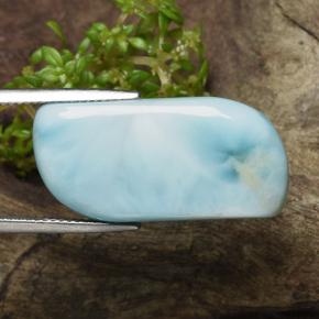 20.35 ct Blue Larimar Stone, Natural Larimar in Fancy Cabochon Shape for Sale
