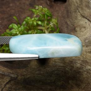 Larimar Gemstone in 28.6 x 13.3 mm Size for Sale, Larimar Stone in Green Blue Color