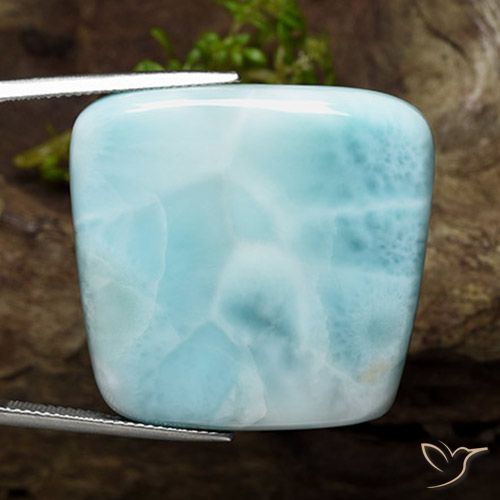 57.85 ct Fancy Larimar, 31.4 x 30.1 mm From the Dominican Republic, Photo A