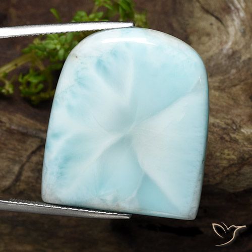 50.61 ct Fancy Larimar, 30.1 x 26 mm From the Dominican Republic, Photo A