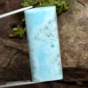 Light Blue Larimar Gem - 44.7ct Baguette Cabochon (ID: 492450)