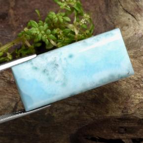 44.71 ct Blue Larimar Stone, Natural Larimar in Baguette Cabochon Shape for Sale