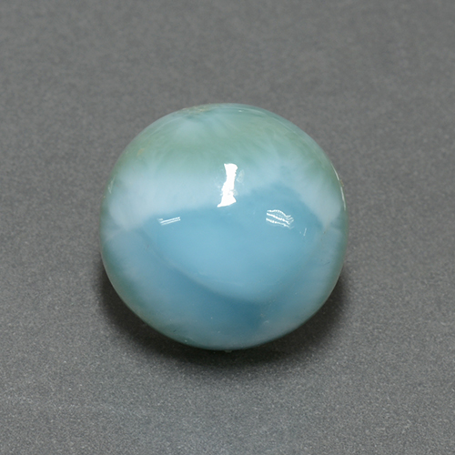 Light Blue Larimar Gem - 6.9ct Round Cabochon (ID: 505426)