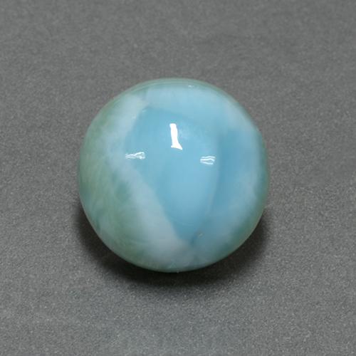 6.90 ct Blue Larimar Stone, Natural Larimar in Round Cabochon Shape for Sale