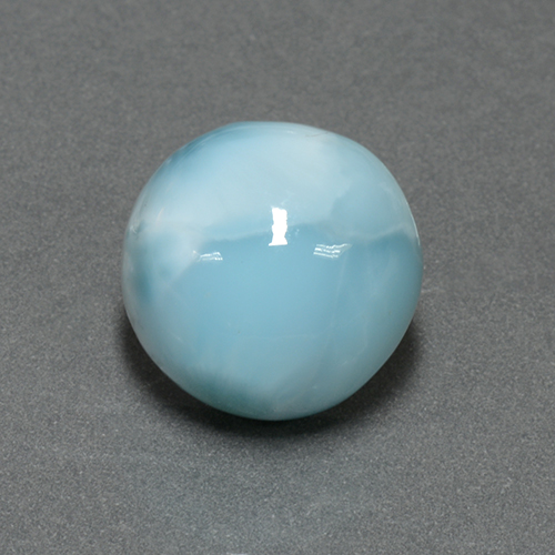 Medium Blue Larimar Gem - 6.6ct Round Cabochon (ID: 505428)