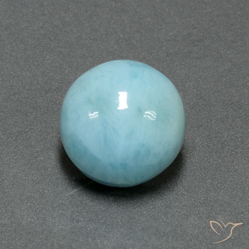 6.79 ct Round Larimar, 11.5 mm From the Dominican Republic, Photo A