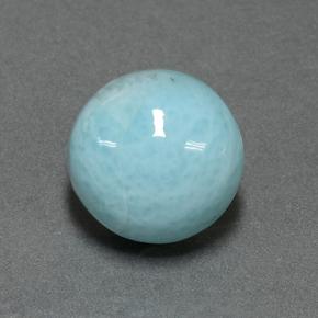 6.99 ct Blue Larimar Gemstone, Larimar Gem in Round Cabochon Shape for Sale.