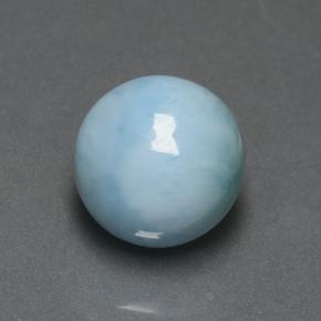 4.74 ct Blue Larimar Gemstone, Larimar Gem in Round Cabochon Shape for Sale.