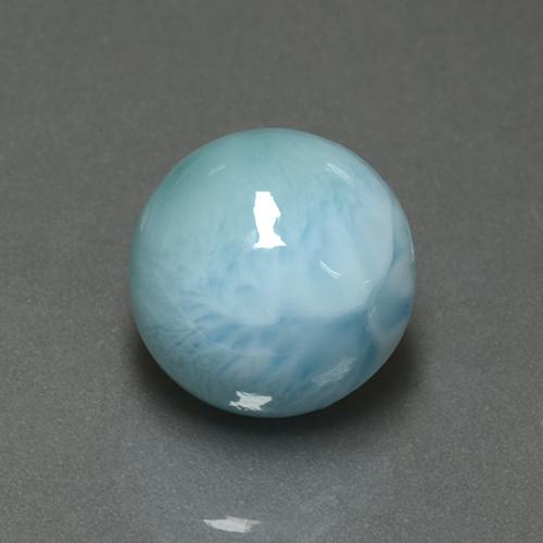 Light Blue Larimar Gem - 6.6ct Round Cabochon (ID: 505522)