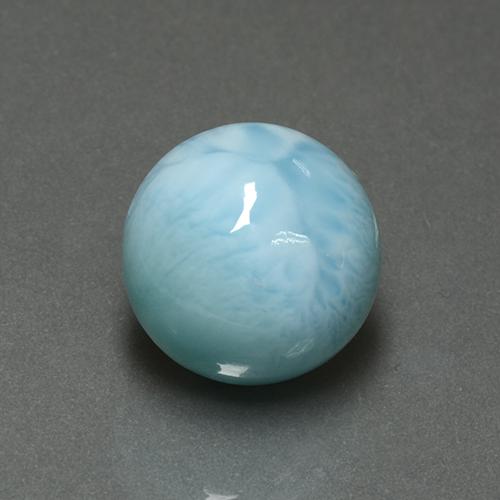 6.64 ct Blue Larimar Stone, Natural Larimar in Round Cabochon Shape for Sale