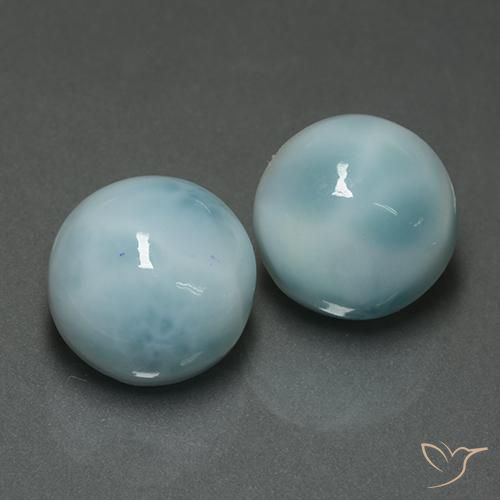 13.42 ct Round Larimar, 12.3 mm From the Dominican Republic, Photo A