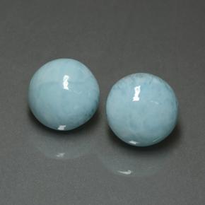 12.17 ctw Blue Larimar Stones, Natural Larimar in Round Cabochon Shape for Sale