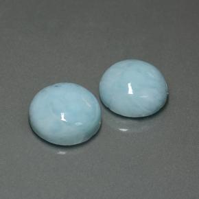 Larimar Gemstones in 12 mm (calibrated) Size for Sale, Larimar Stones in Light Greenish Blue Color