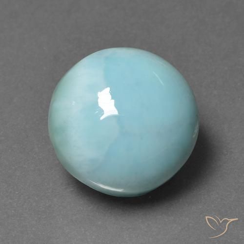 6.92ct Natural Light Blue Larimar, Round, Opaque