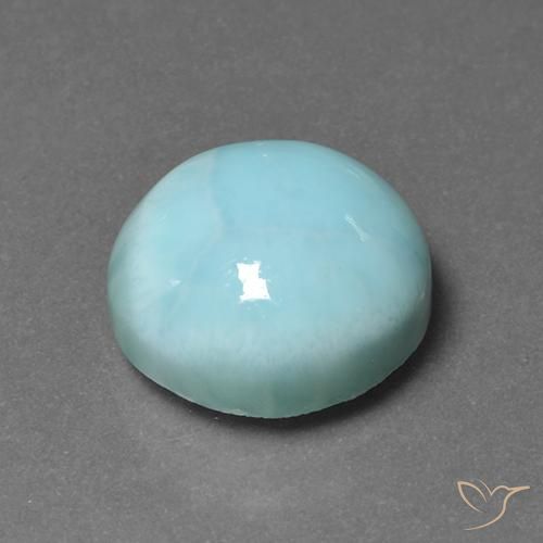 Larimar Gemstone in 12 mm (calibrated) Size for Sale, Larimar Stone in Light Blue Color